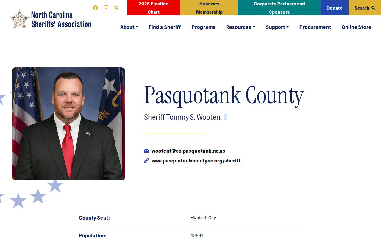Pasquotank County official Most Wanted source page